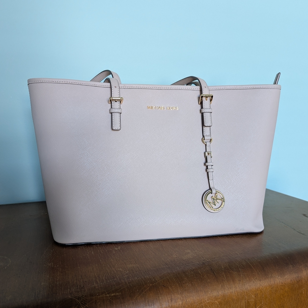 Michael Kors Light Gray Tote Bag